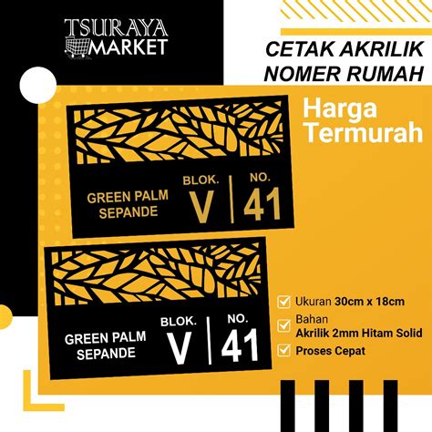 Jual Custom Nomor Rumah Laser Cut Plat Nomor Rumah Modern Shopee