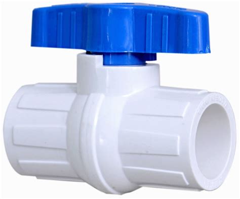 Shyam White And Blue Upvc Short Handle Ball Valve At Piece In