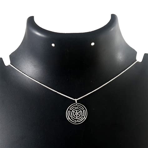 Wheel Of Hecate Necklace Strophalos Of Hekate Pure Stainless Etsy
