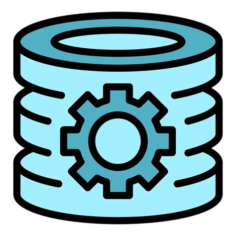 Icône Des Paramètres Du Serveur Outline Icône Vectorielle Des