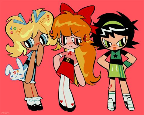 Buttercup Blossom And Bubbles Powerpuff Girls Drawn By Poppyp0ply