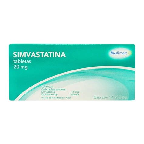 Simvastatina Medimart 20 Mg 14 Tabletas Walmart