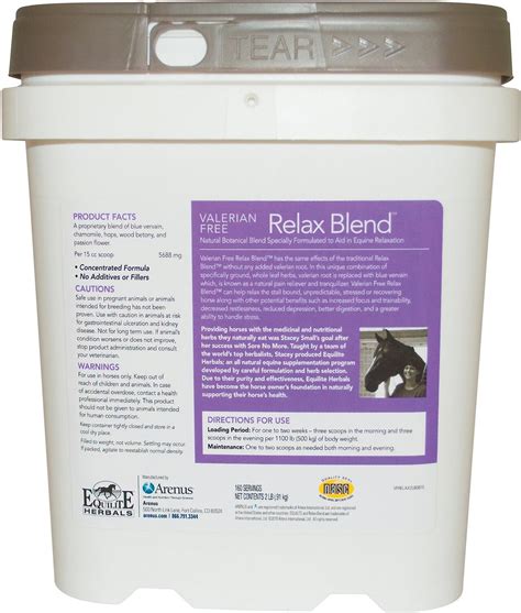 Equilite Herbals Relax Blend Valerian Free Calming Powder Horse