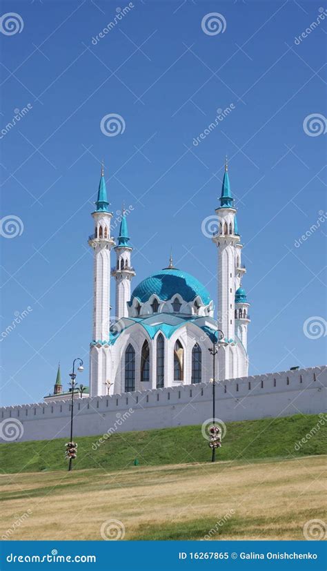 The Beautiful Mosque is in City Kasan Stock Image - Image of islam ...