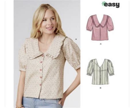 Sewing Pattern For Womens Top In Misses Sizes 4 To 16 Easy Sew Tops New Look Pattern N6707