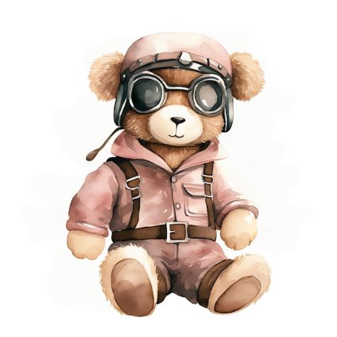 Premium Ai Image Beautiful Airline Pilot Teddy With Aviator Outfit