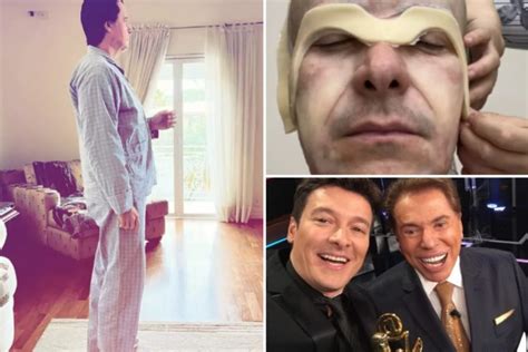 Rodrigo Faro mostra nova caracterização como Silvio Santos Honrado