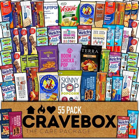 Amazon CRAVEBOX Healthy Snack Box 55 Count Christmas Variety