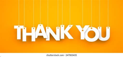 Thank You Text Hanging On Rope Stock Illustration 247003435 Shutterstock