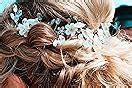 Unicra Braut Hochzeit Haarrebe Silber Blume Haarschmuck Kristall Braut