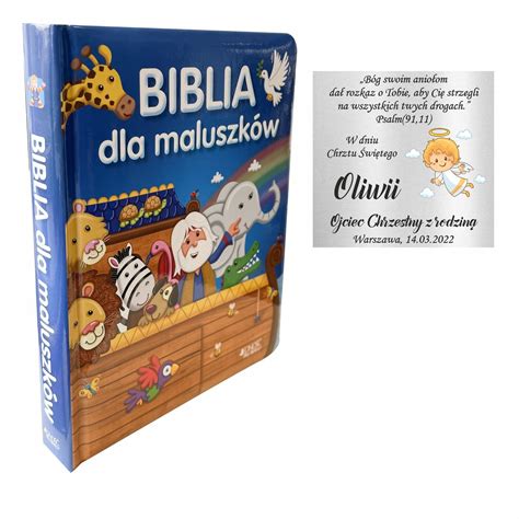 Biblia Dla Dzieci Na Chrzest Pami Tka Chrztu Pami Tka Na Komuni Z