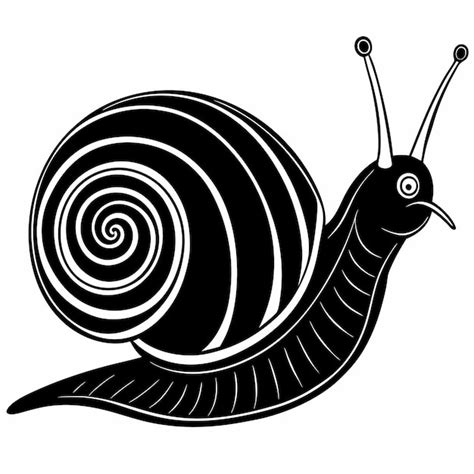 Snail Silhouette Vector Art Design Premium AI Generated Vector