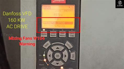 How To Troubleshoot Mixing Fan Warning W In Danfos Vfd Vlt E