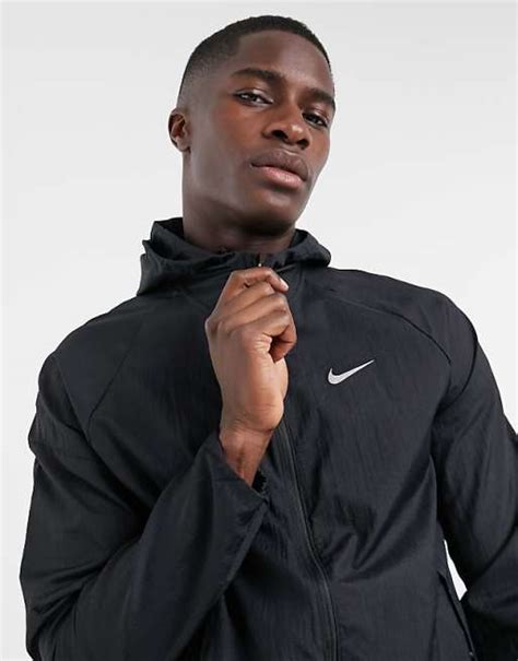 Nike Running Essentials Jacket In Black Asos