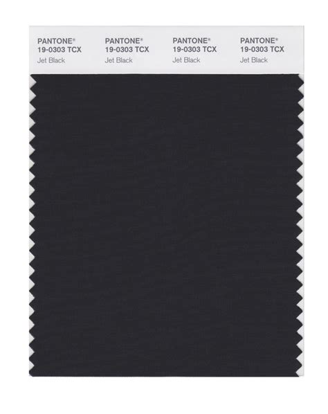 Pantone 19 0303 Tcx Swatch Card Jet Black Design Info