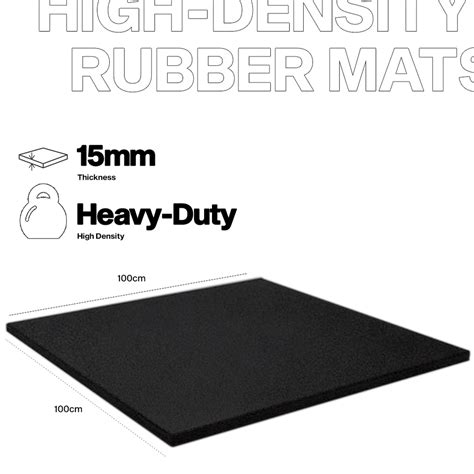 1 X 1 M High Density Rubber Mats 15 Mm Thickness Shopee Philippines