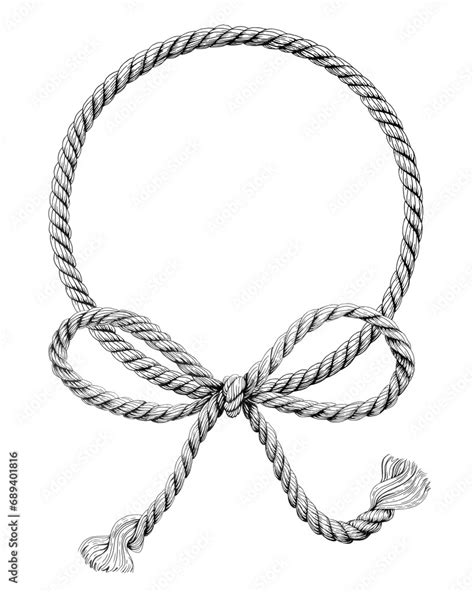 Rope Round Frame With Bow Knots Round Ropes Rounded Borders