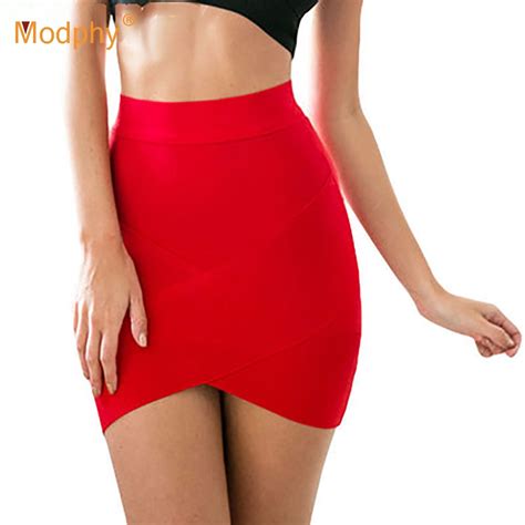 Rayon Bandage Skirt Mini Sexy Slim Tight Pencil Night Club Part