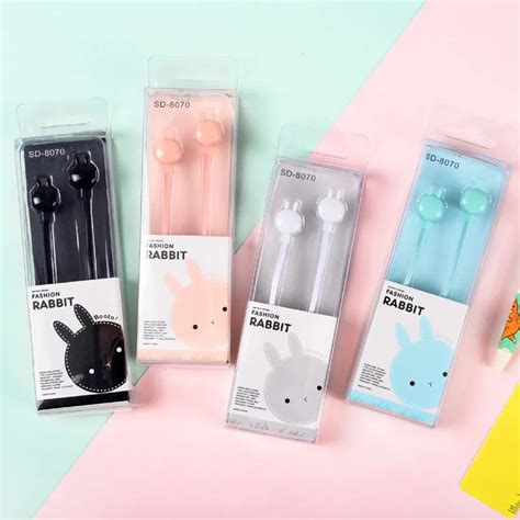 Universal Cute Rabbit Ear Earphone Kids Ts In Ear Earphones For