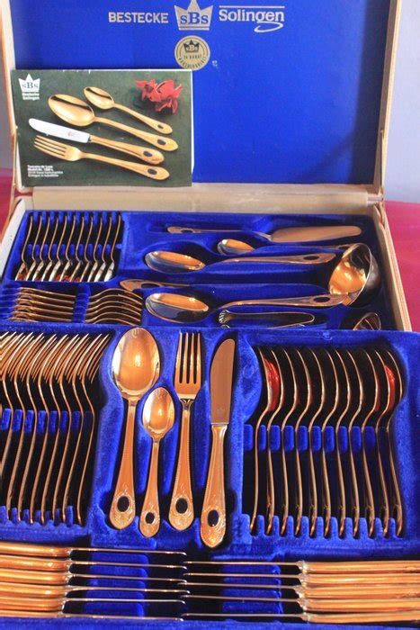 Very Fine SBS Table Cutlery Solingen Cutlery Case 70 Pieces