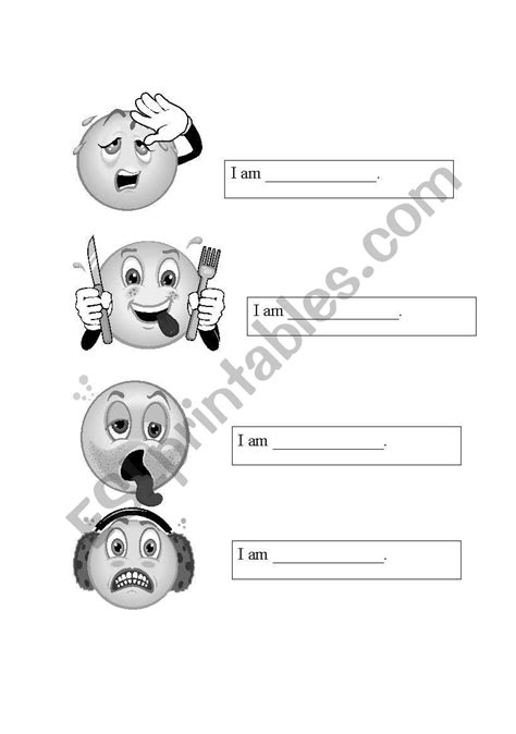 English Worksheets Coldhotthirsty And Hungry