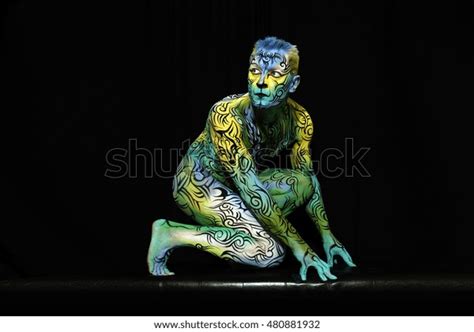 Colorful Naked Man Body Painting Art Stock Photo 480881932 Shutterstock