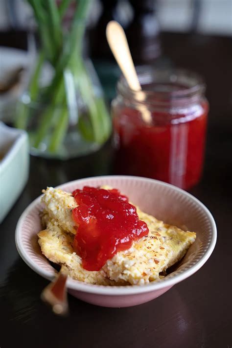 Receta Tarta De Queso Bajo En Carbohidratos Sueca Con Mermelada De