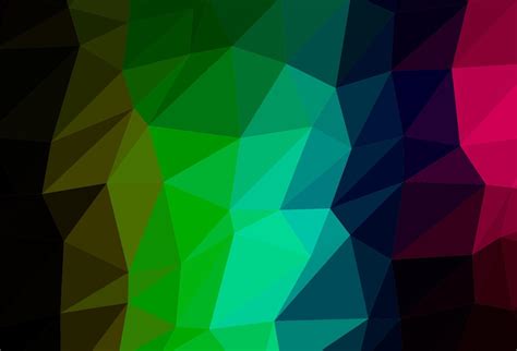 Dark Multicolor Rainbow Vector Blurry Triangle Template 7680316