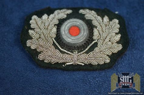 Smgm Heer Officers Visor Wreath In Bullion War Relics Buyers And