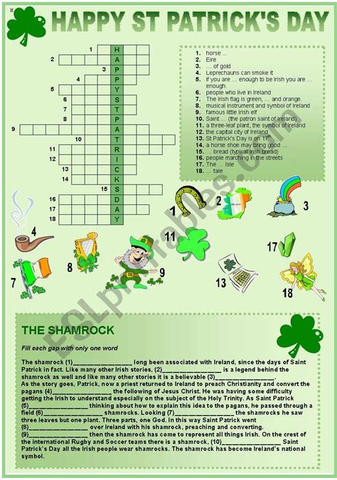 St Patricks Day ESL Worksheet By Tecus