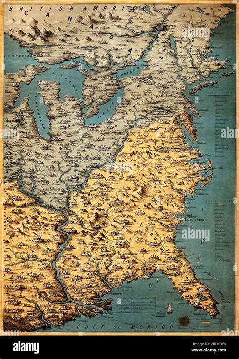 1850s map of north america hi-res stock photography and images - Alamy