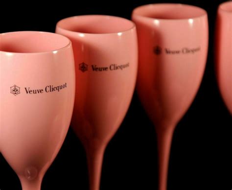 Veuve Clicquot Pink Rose Champagne Acrylic Flutes X 4 Etsy