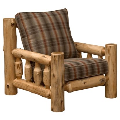 Fireside Lodge Cedar Log Lounge Chair W O Ottoman