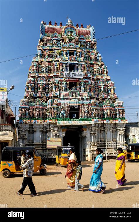 Tower In Ramaswamy Vishnu Temple In Kumbakonam Tamil Nadu India Asia