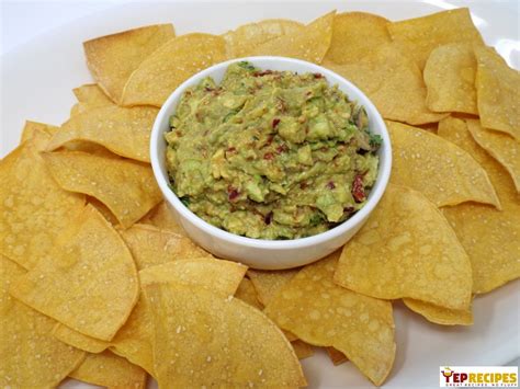 Baked Tortilla Chips with Smoky Chipotle Guacamole Recipe | YepRecipes