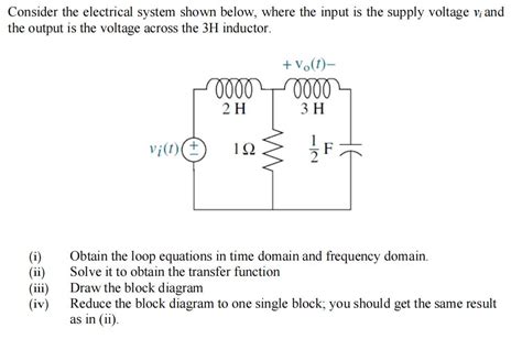 Solved Consider The Electrical System Shown Below Where The