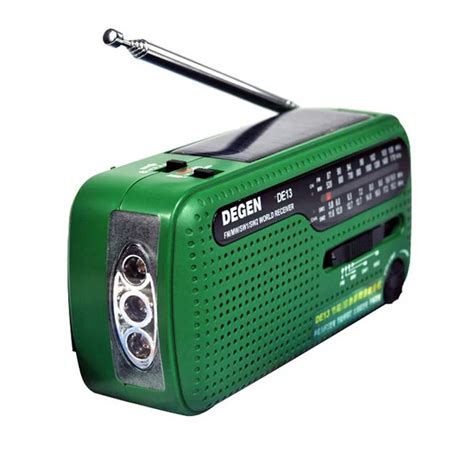 Degen De Multifunction Hand Crank Solar Power Fm Mw Sw Sw