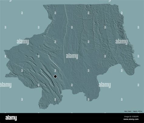 Shape Of U Ge Province Of Angola With Its Capital Isolated On A Solid