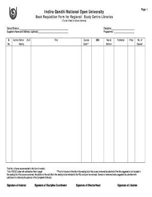 Fillable Online Ignou Ac Salibas Of Librarian Couras In Ignou Form Fax