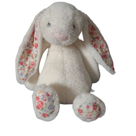 Jellycat Small Cream Coloured Blossom Bunny Rabbit With Flower Ears