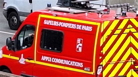 brigade de sapeur Pompiers de Paris en urgence sur le périphérique