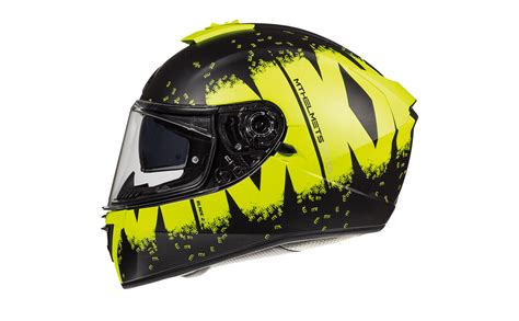 Casco Mt Blade Sv Oberon B Amarillo Fluor Mate Fabregues Motos