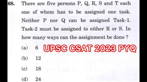 Csat There Are Five Persons P Q R S And T Each One Of Whom