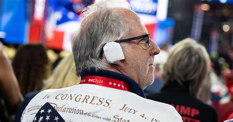 Rnc Attendees Are Wearing Ear Bandages For Trump