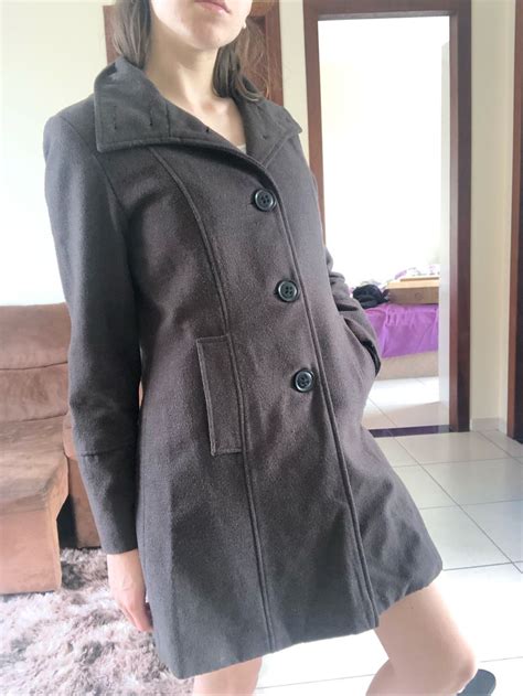 Casaco Trench Coat De L Batida Casaco Feminino Marisa Usado