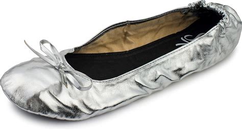 Womens Foldable Portable Travel Ballet Flat Roll Up Slipper Shoes