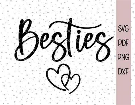 Besties Heart Svg Besties Svg Best Friends Svg Files For Etsy Uk