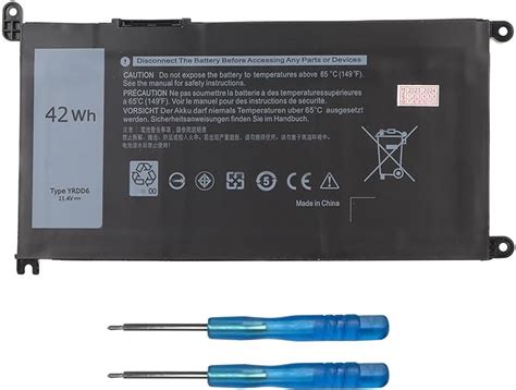 Lazmin Laptop Battery Yrdd Wh Replacement Battery For Dell