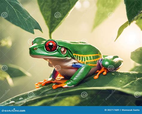 Red Eyed Tree Frog Agalychnis Callidryas Stock Photo Cartoondealer