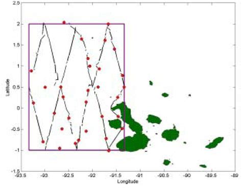 On Effort Segments Of Trackline And Location Of CTD Stations Red Dots